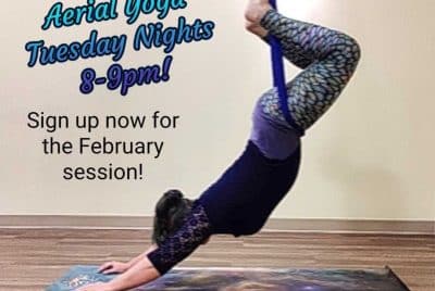 February 3-Week Aerial Yoga Series on Tuesday Nights